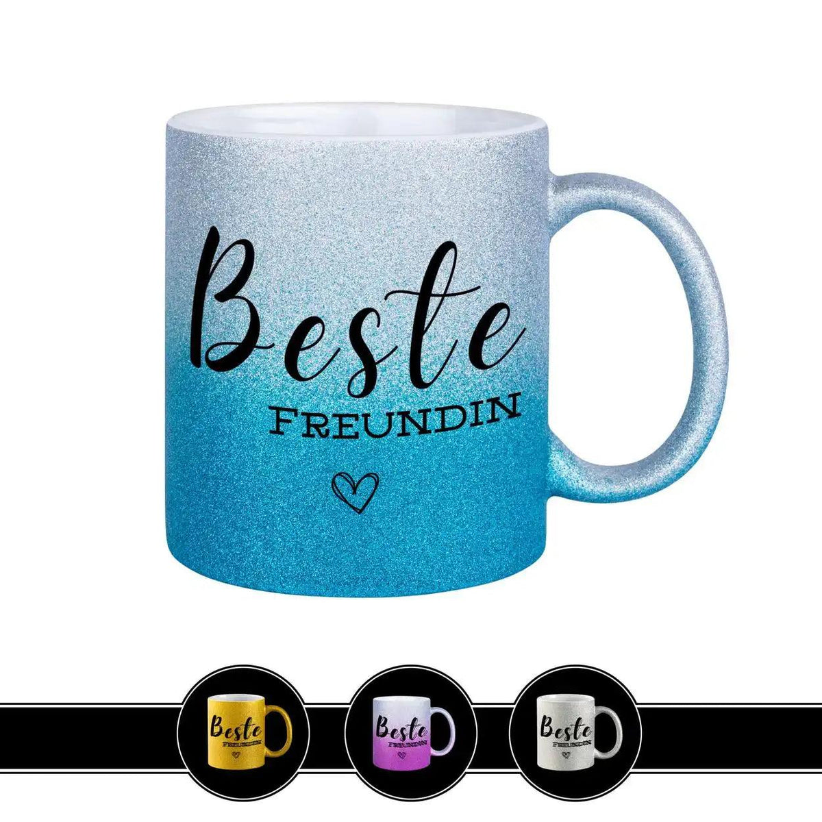Glitzertasse - Beste Freundin - Druckerino