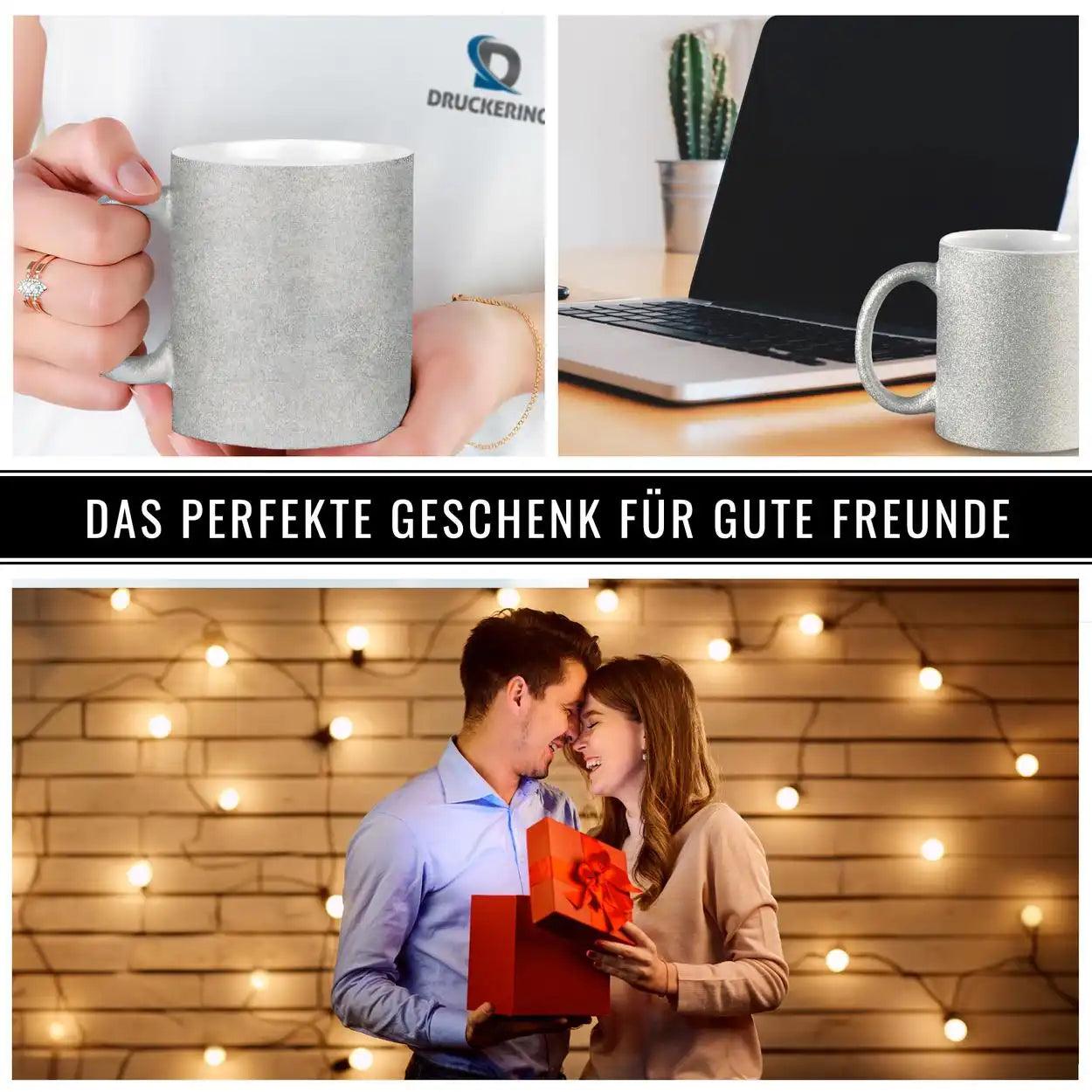 Glitzertasse - Bitte nicht ansprechen... ich raste schnell aus! Lila - Druckerino