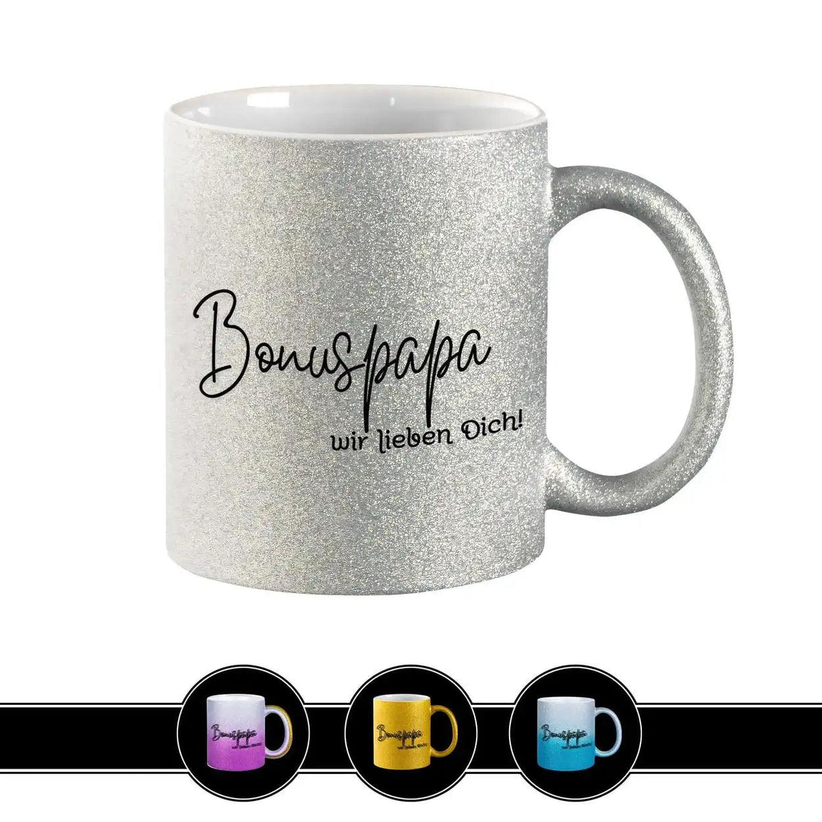 Glitzertasse - Bonuspapa - Druckerino