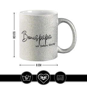 Glitzertasse - Bonuspapa - Druckerino