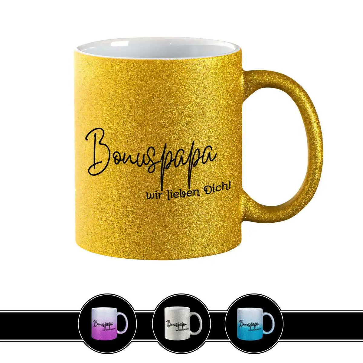 Glitzertasse - Bonuspapa - Druckerino