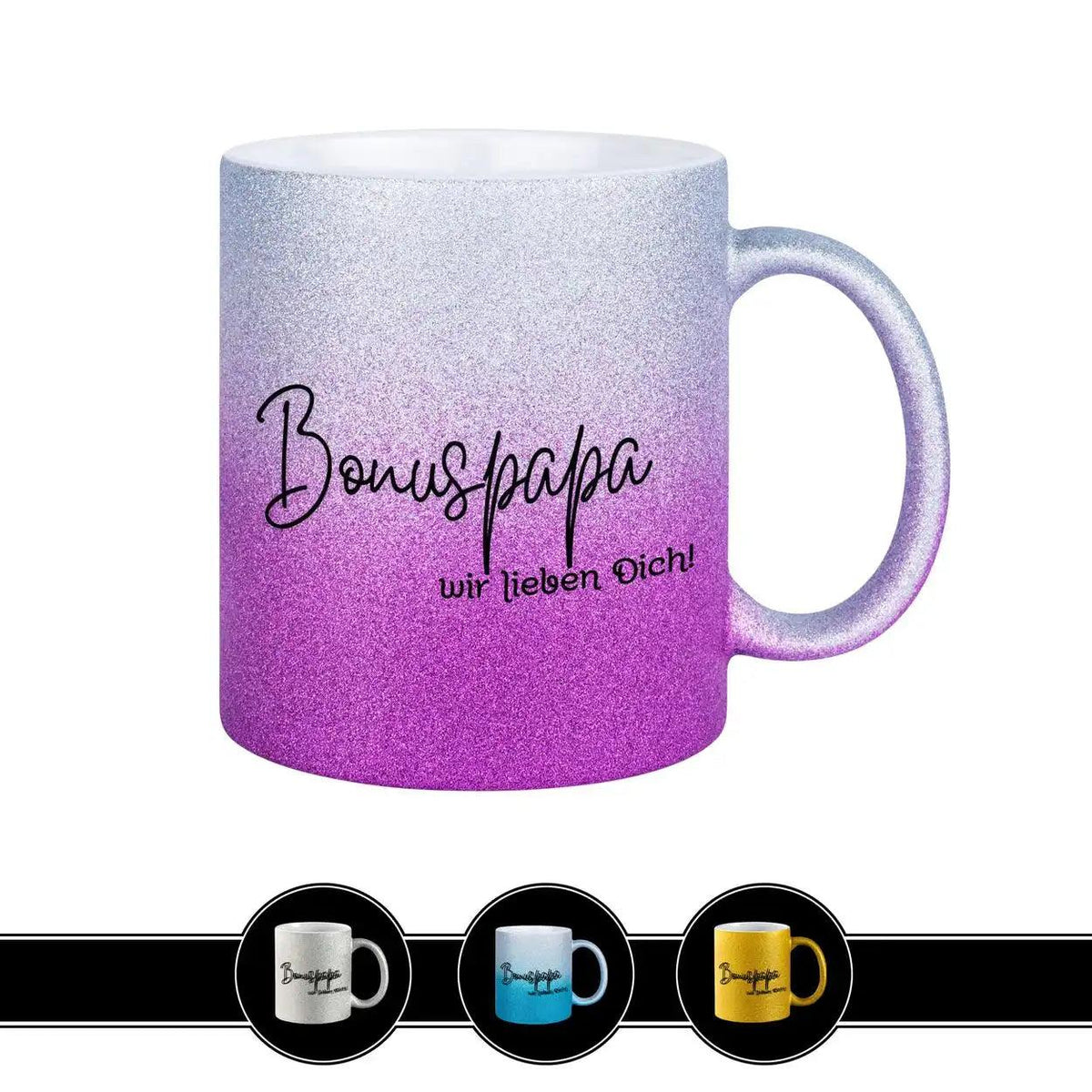 Glitzertasse - Bonuspapa - Druckerino