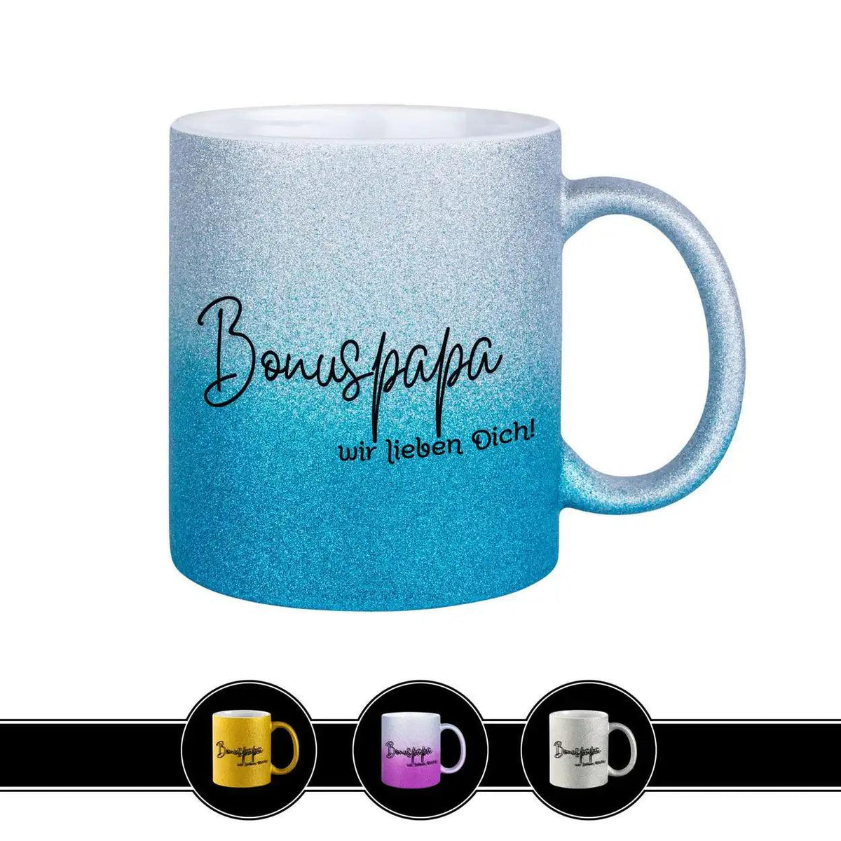 Glitzertasse - Bonuspapa - Druckerino