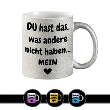 Glitzertasse - Du hast mein Herz - Druckerino