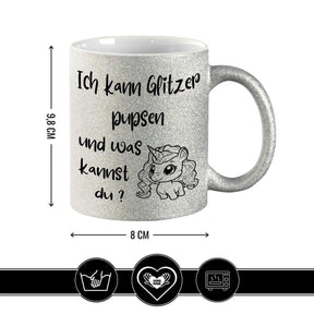 Glitzertasse - Ich kann Glitzer pupsen - Druckerino