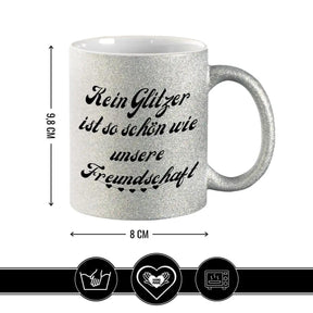 Glitzertasse - Kein Glitzer ist so schön wie unsere Freundschaft - Druckerino