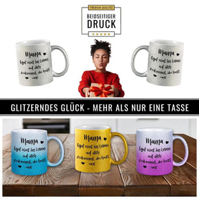 Glitzertasse - Mama – Du hast uns - Druckerino