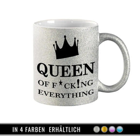 Glitzertasse - Queen of F*cking Everything - Druckerino