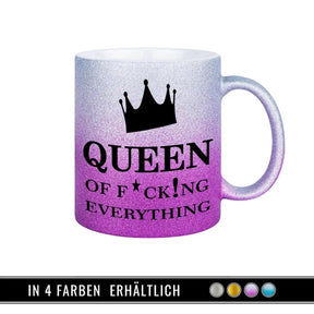 Glitzertasse - Queen of F*cking Everything - Druckerino