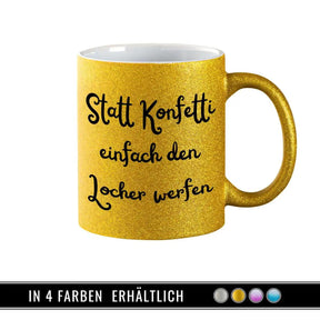 Glitzertasse - Statt Konfetti einfach den Locher werfen - Druckerino