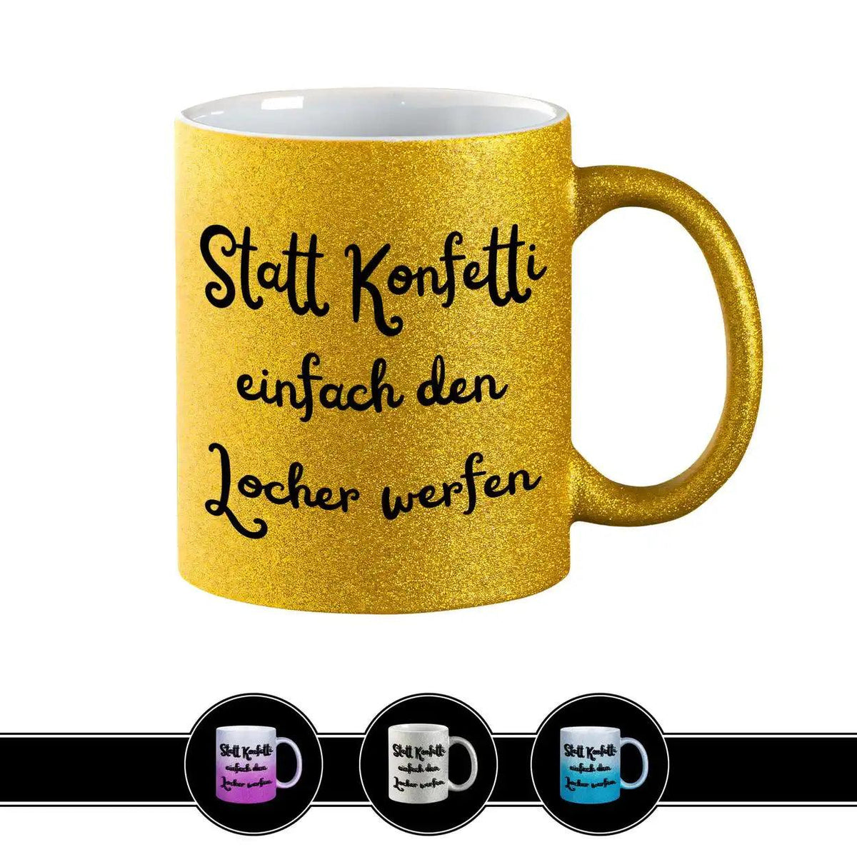 Glitzertasse - Statt Konfetti einfach den Locher werfen - Druckerino