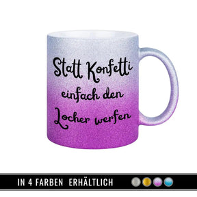 Glitzertasse - Statt Konfetti einfach den Locher werfen - Druckerino