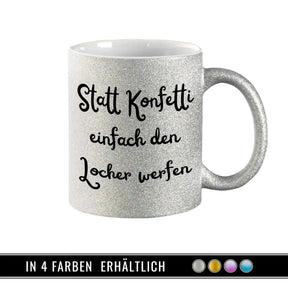 Glitzertasse - Statt Konfetti einfach den Locher werfen - Druckerino