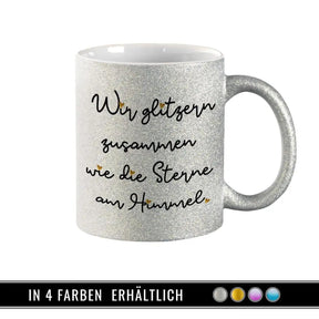 Glitzertasse - Wir glitzern zusammen - Druckerino