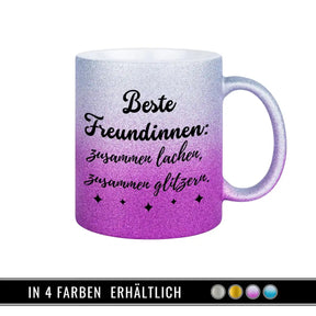 Glitzertasse - Beste Freundinnen – Zusammen lachen und glitzern