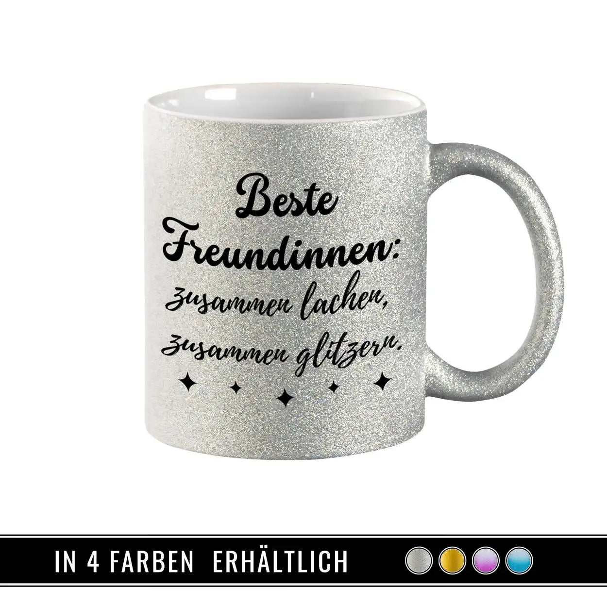 Glitzertasse - Beste Freundinnen – Zusammen lachen und glitzern