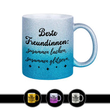 Glitzertasse - Beste Freundinnen – Zusammen lachen und glitzern