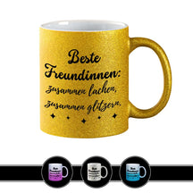 Glitzertasse - Beste Freundinnen – Zusammen lachen und glitzern