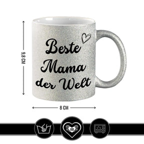 Glitzertasse - Beste Mama der Welt