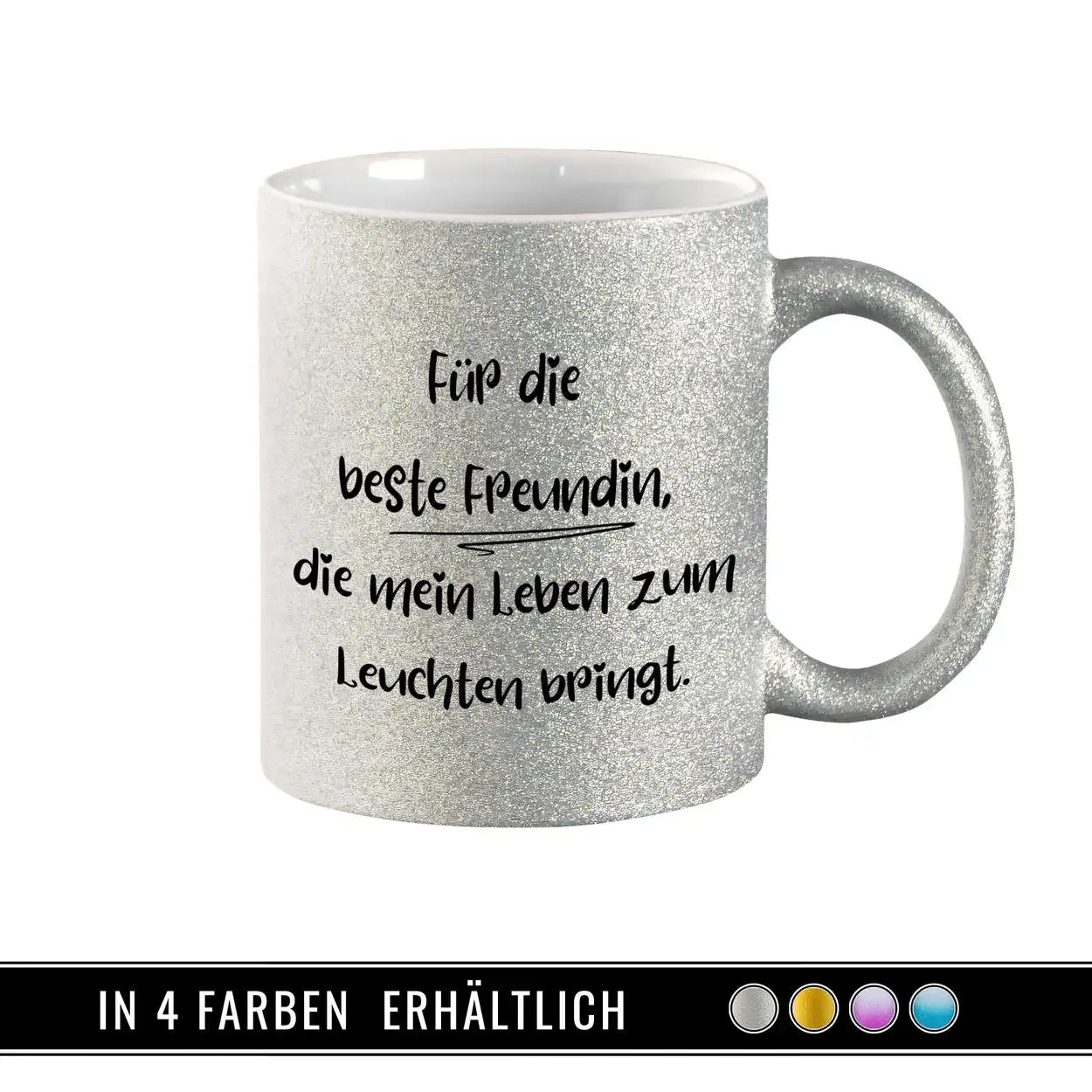 Glitzertasse - Beste Freundin, die mein Leben zum Leuchten bringt Geschenke