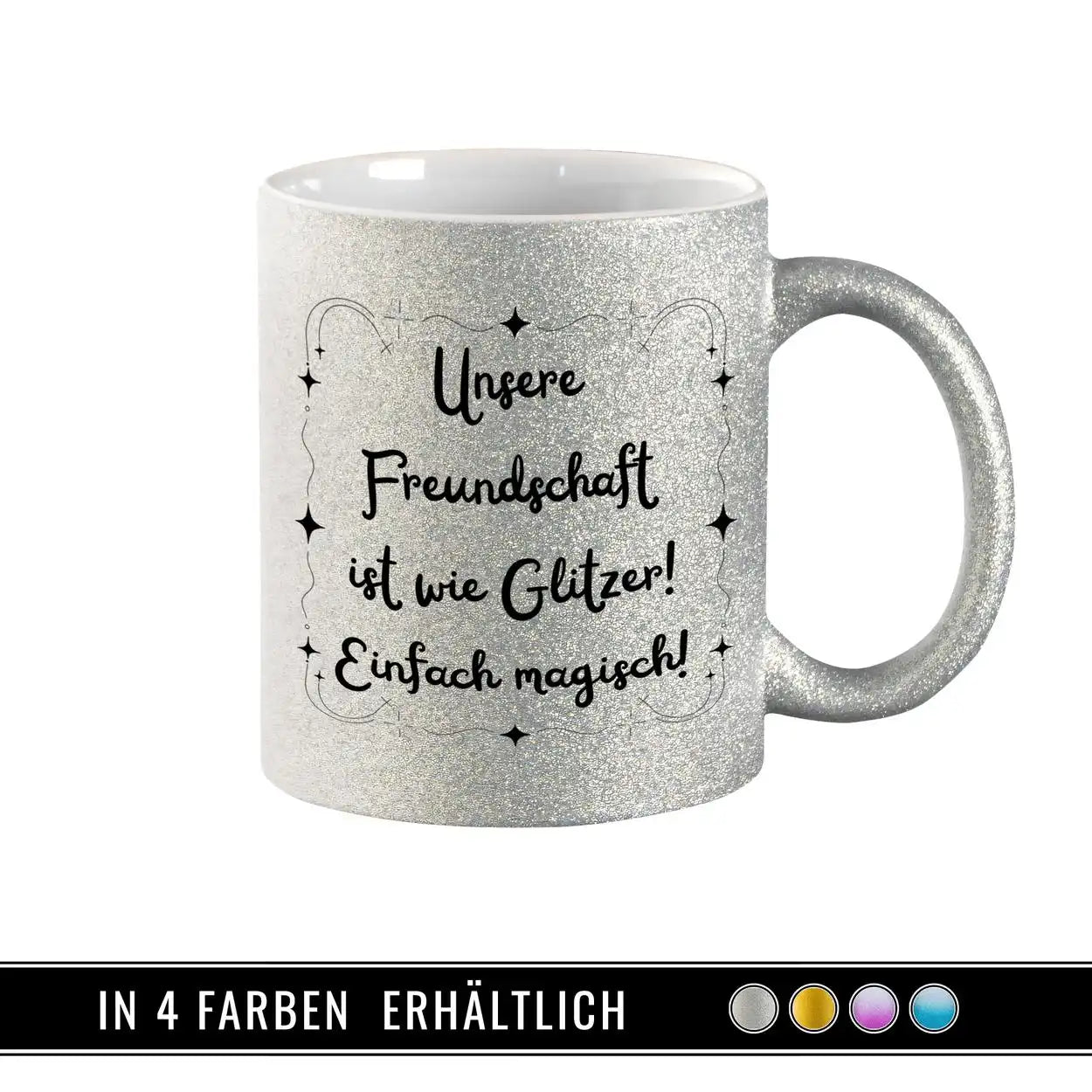 Glitzertasse - Unsere Freundschaft ist wie Glitzer Geschenke