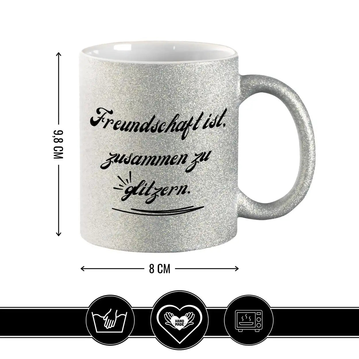 Glitzertasse - Freundschaft ist zusammen zu glitzern Geschenke