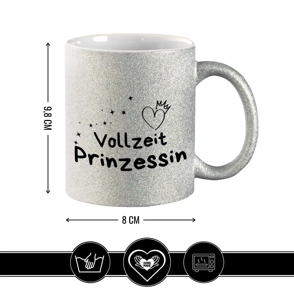 Glitzertasse - Vollzeit Prinzessin  Geschenkidee Weihnachten