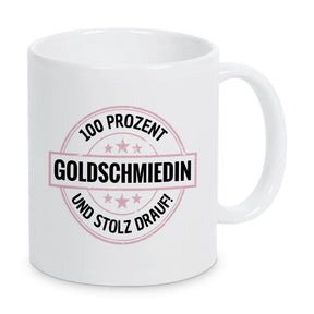 Goldschmiedin 100 Prozent Tasse - Druckerino