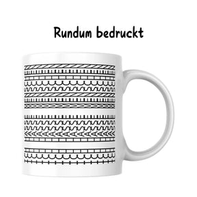 Ich hasse Menschen Tasse weiß - rundum bedruckt