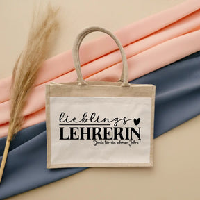 Jutetasche Lieblingslehrerin Geschenke