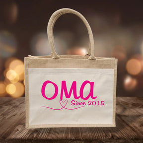 Jutetasche Oma Since Geschenke