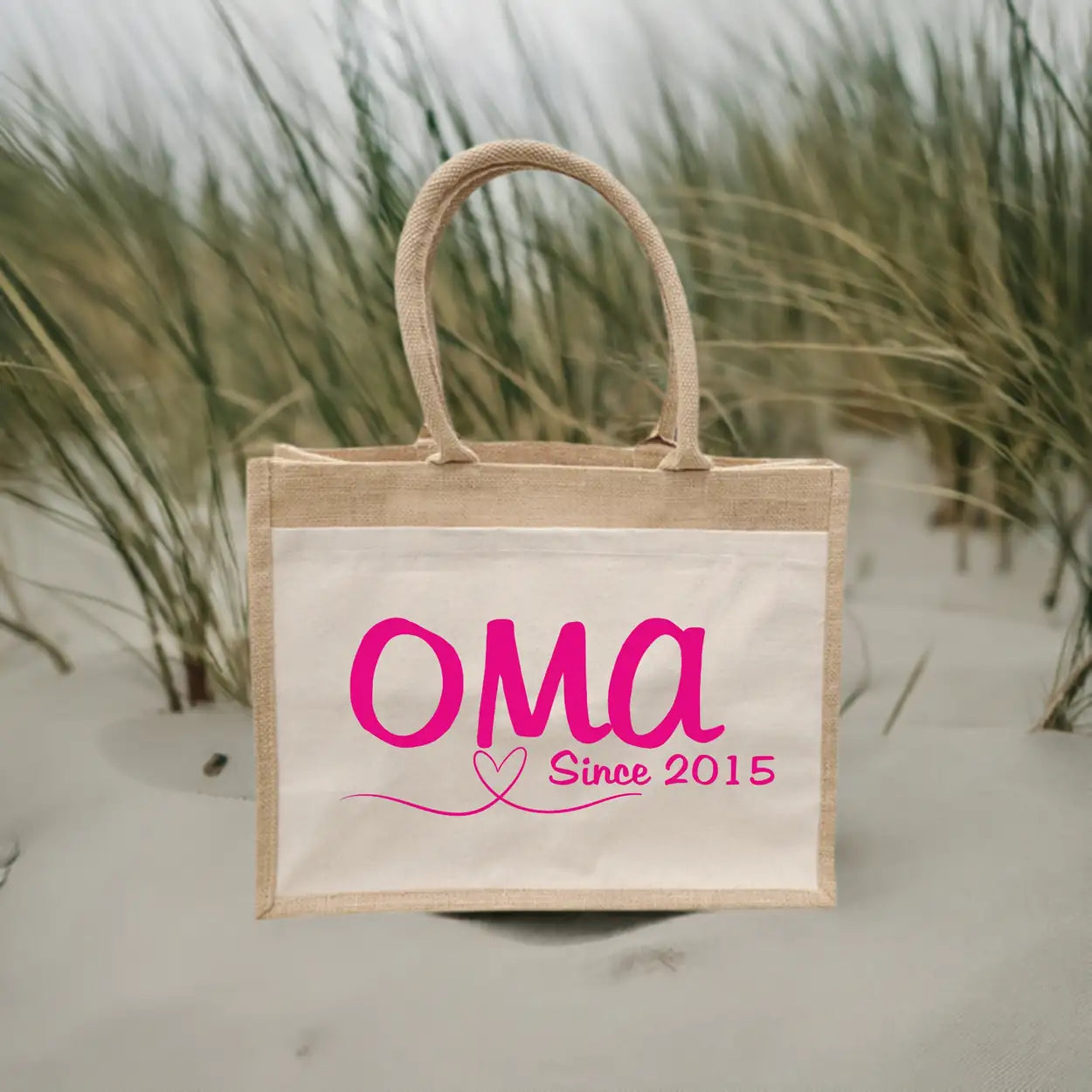 Jutetasche Oma Since Geschenke