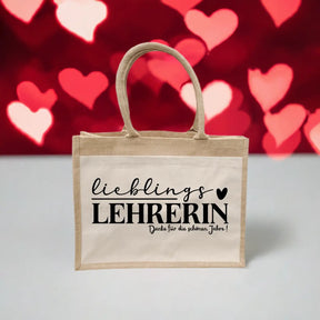 Jutetasche Lieblingslehrerin Geschenke