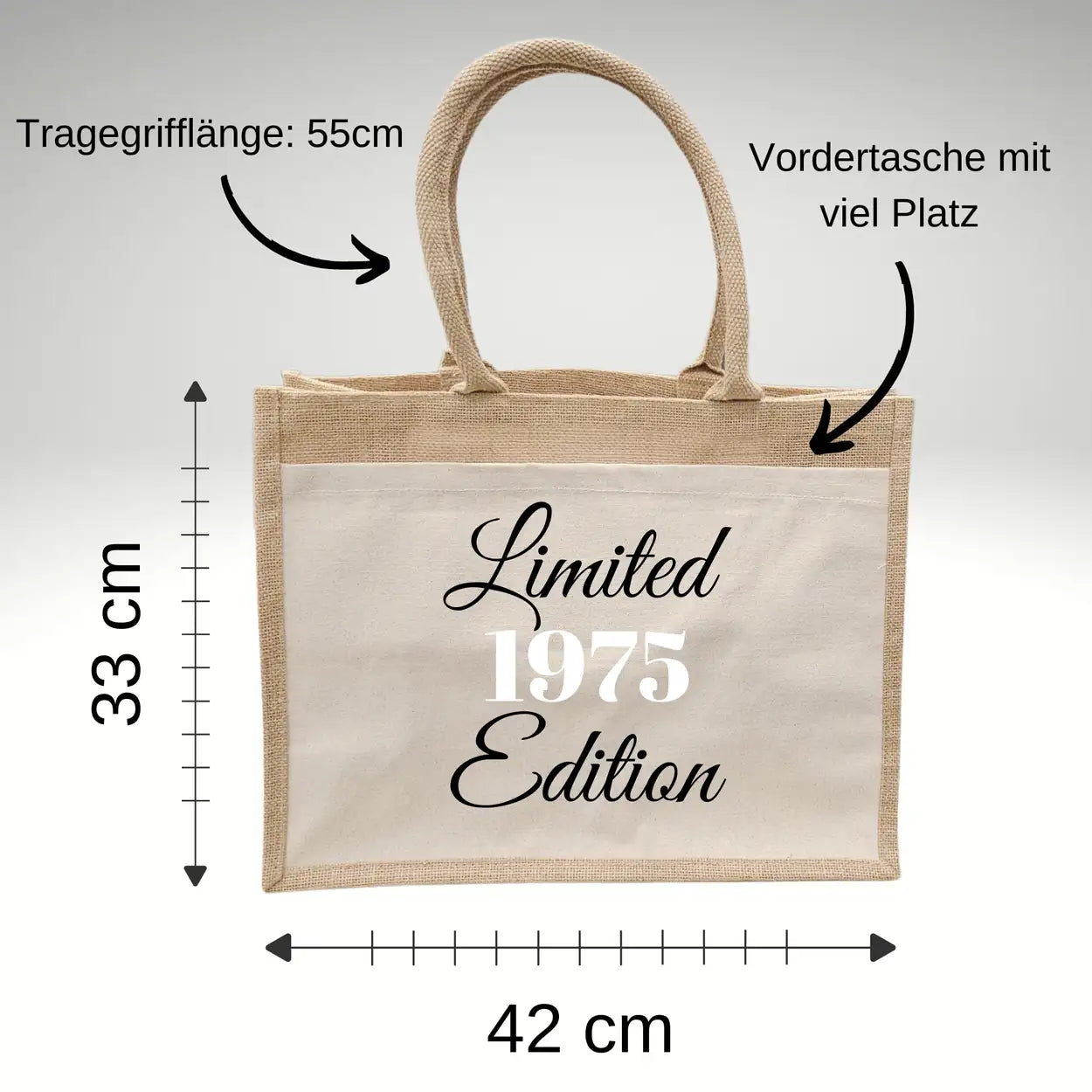 Jutetasche Limited Edition mit Geburtsjahr Geschenke