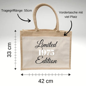 Jutetasche Limited Edition mit Geburtsjahr Geschenke