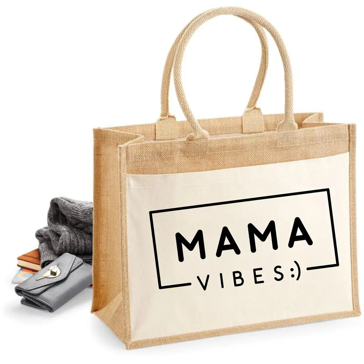 Jutetasche Mama Vibes Geschenke