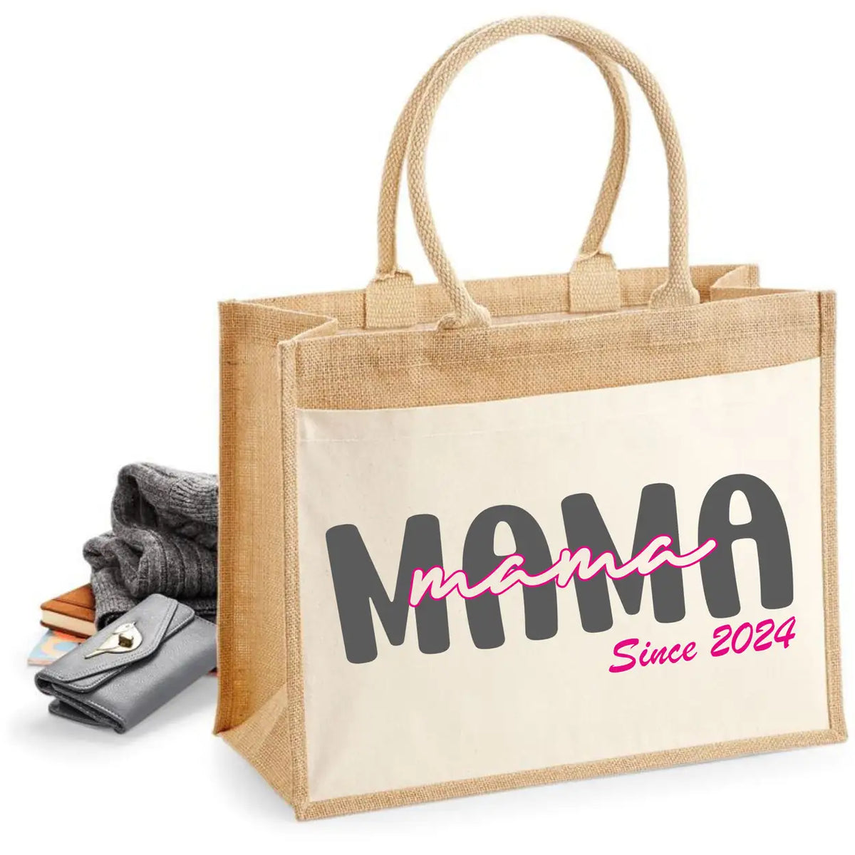 Jutetasche Mama Since Geschenke