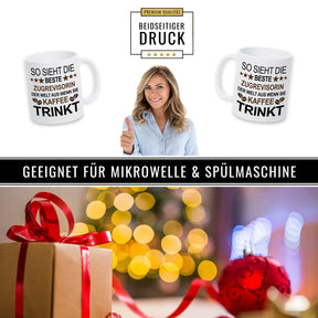 Kaffeetasse So sieht die beste Zugrevisorin der Welt aus. - Druckerino