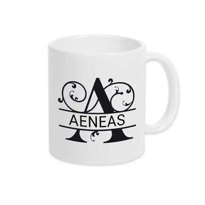 Keramik Tasse mit Namen | Motiv 1 | Aeneas - Druckerino