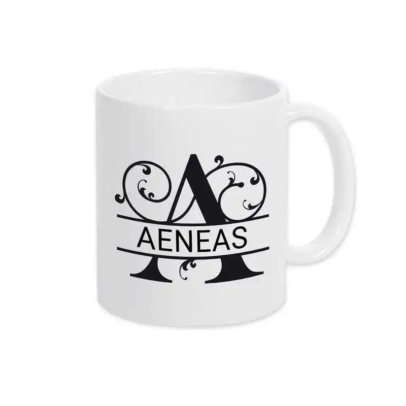 Keramik Tasse mit Namen | Motiv 1 | Aeneas - Druckerino