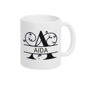 Keramik Tasse mit Namen | Motiv 1 | Aida - Druckerino