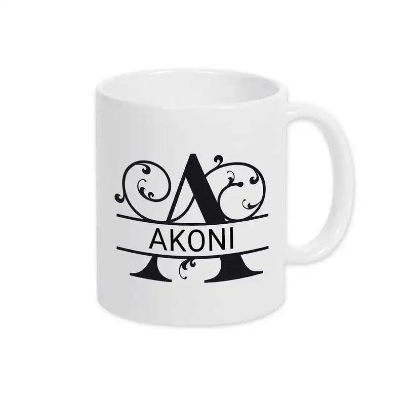 Keramik Tasse mit Namen | Motiv 1 | Akoni - Druckerino