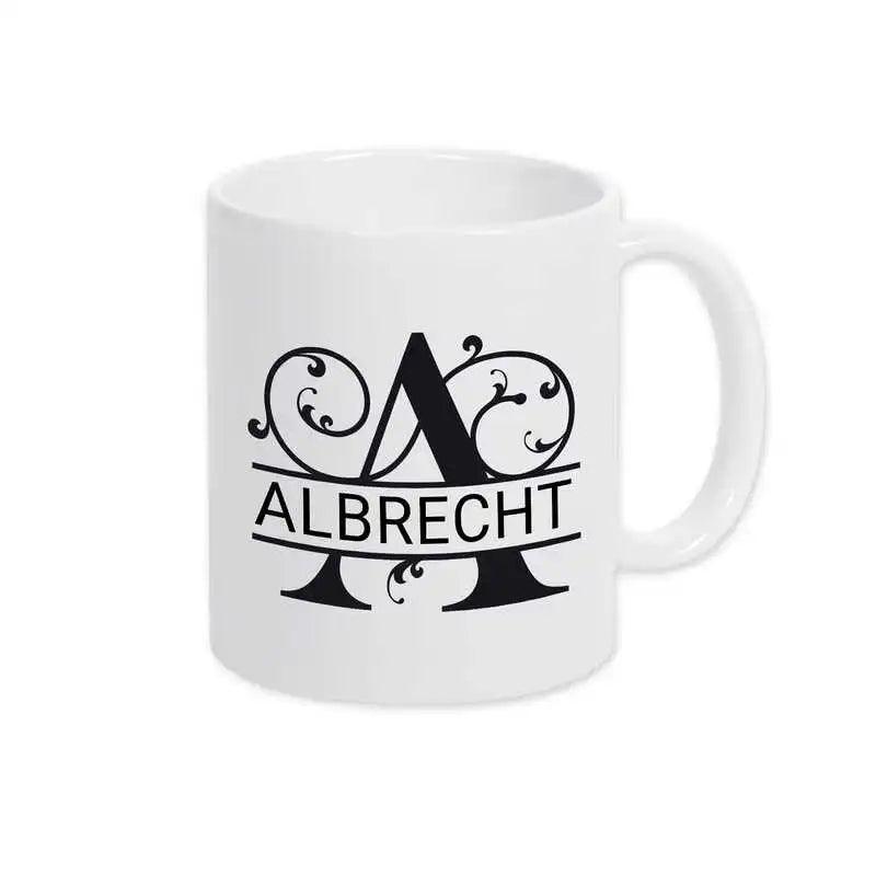 Keramik Tasse mit Namen | Motiv 1 | Albrecht - Druckerino