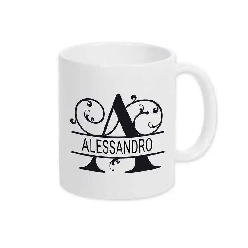 Keramik Tasse mit Namen | Motiv 1 | Alessandro - Druckerino