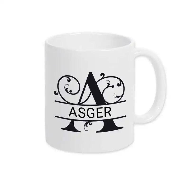 Keramik Tasse mit Namen | Motiv 1 | Asger - Druckerino