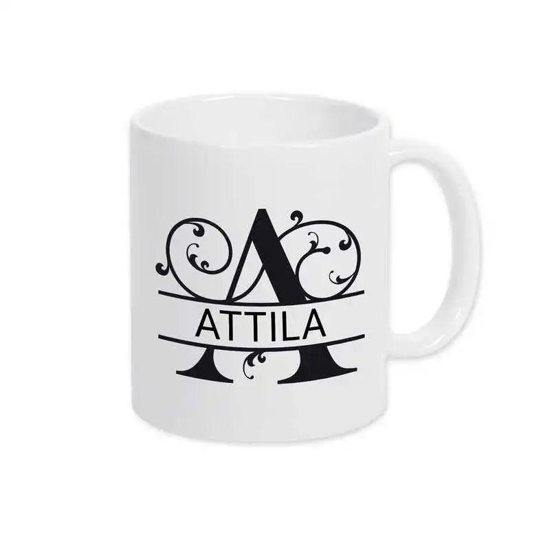 Keramik Tasse mit Namen | Motiv 1 | Attila - Druckerino