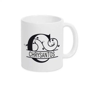 Keramik Tasse mit Namen | Motiv 1 | Chrysantos - Druckerino