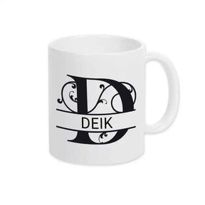 Keramik Tasse mit Namen | Motiv 1 | Deik - Druckerino
