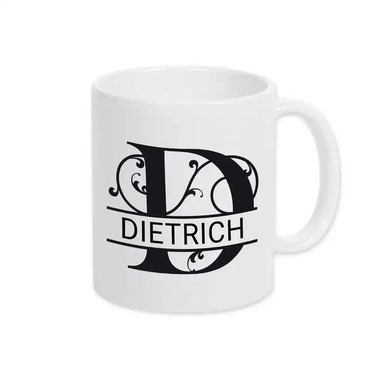 Keramik Tasse mit Namen | Motiv 1 | Dietrich - Druckerino