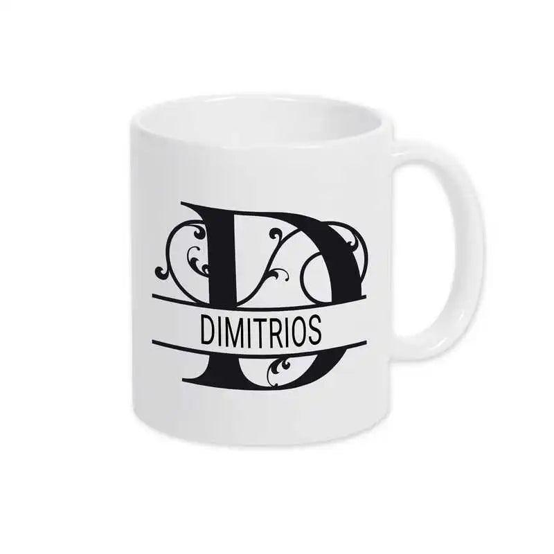 Keramik Tasse mit Namen | Motiv 1 | Dimitrios - Druckerino